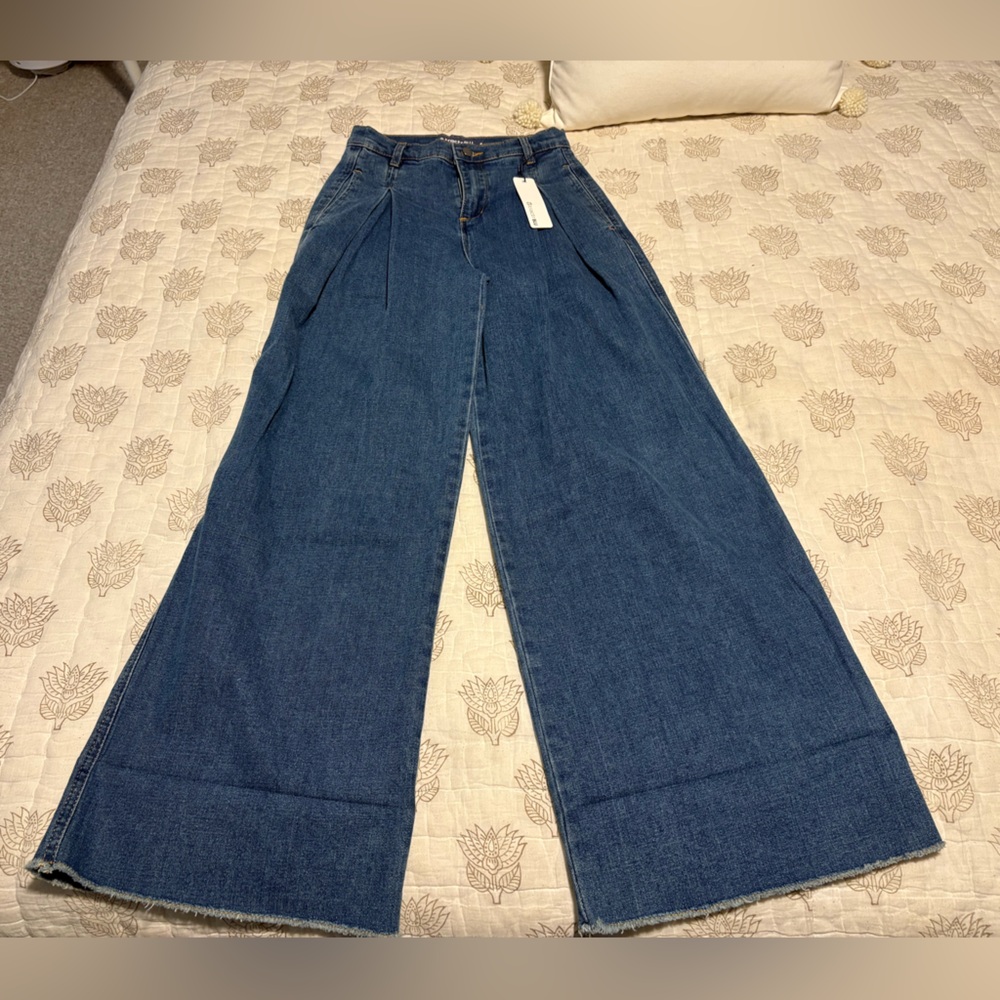 Tractr Blue Flare Wide Leg Jeans